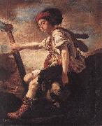 FETI, Domenico David with the Head of Goliath dfg china oil painting reproduction